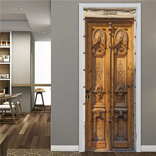Load image into Gallery viewer, Retro Wooden Door Stickers PVC Waterproof Wallpaper For Doors