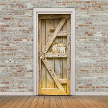 Load image into Gallery viewer, Retro Wooden Door Stickers PVC Waterproof Wallpaper For Doors