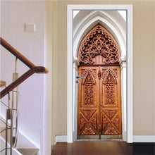 Load image into Gallery viewer, Retro Wooden Door Stickers PVC Waterproof Wallpaper For Doors