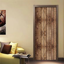 Load image into Gallery viewer, Retro Wooden Door Stickers PVC Waterproof Wallpaper For Doors