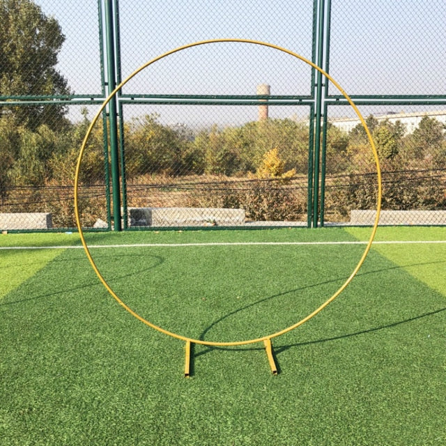 Iron Circle Wedding Arch Props Background Decor Single Arch Shelf