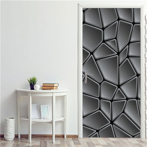 3D Door Decoration Wallpaper Modern Design Door Sticker Self-adhesive