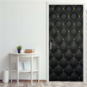 3D Door Decoration Wallpaper Modern Design Door Sticker Self-adhesive