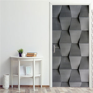3D Door Decoration Wallpaper Modern Design Door Sticker Self-adhesive