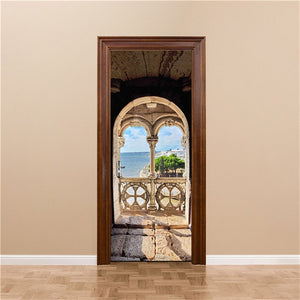 3D Door Decoration Wallpaper Modern Design Door Sticker Self-adhesive