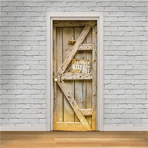 3D Door Decoration Wallpaper Modern Design Door Sticker Self-adhesive