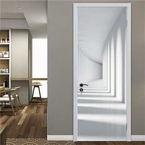 3D Door Decoration Wallpaper Modern Design Door Sticker Self-adhesive