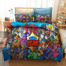 Load image into Gallery viewer, Bedding Set Brawls Cartoon Stars Anime Figure Quilt Cover Pillowcase Kid Child
