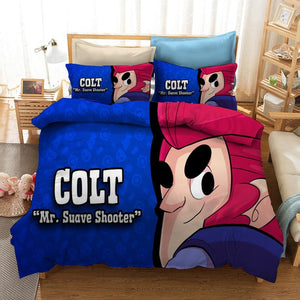 Bedding Set Brawls Cartoon Stars Anime Figure Quilt Cover Pillowcase Kid Child